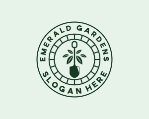 Landscaping Garden Shovel logo design