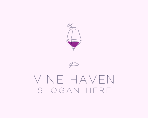 Wine Cocktail Bar logo design