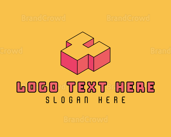 3D Pixel Letter Y Logo