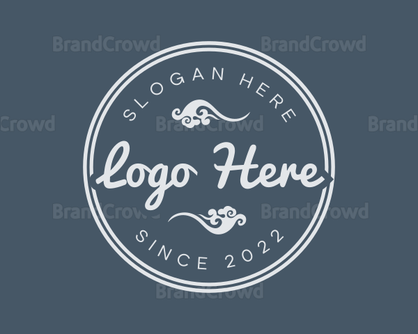 Business Round Script Logo