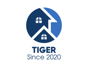 Subdivision - Blue Apartment House logo design