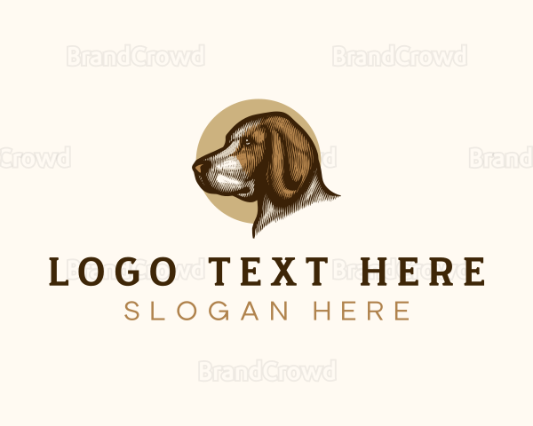 Pet Retriever Portrait Logo