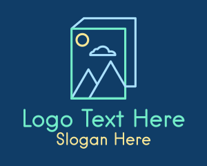 Mountain Range - Travel Landscape Book logo design