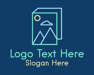 Glamping - Travel Landscape Book logo design