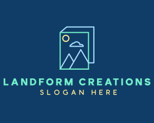 Landform - Travel Landscape Book logo design