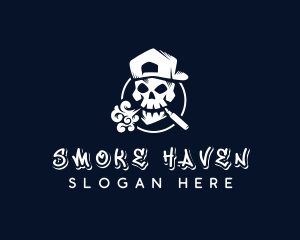 Smoke - Skull Vape Smoke logo design