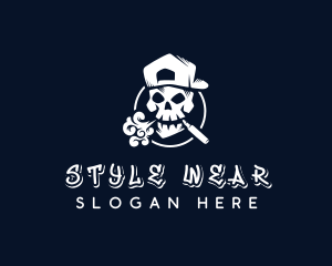 Wear - Skull Vape Smoke logo design