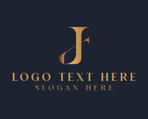 Letter J - Elegant Fashion Business logo design