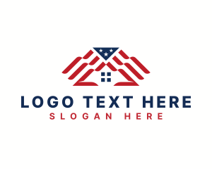 American - Realtor USA Construction logo design