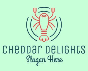 Seafood Lobster Plate logo design