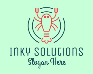 Seafood Lobster Plate logo design