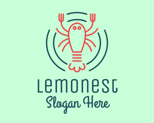 Seafood Lobster Plate logo design
