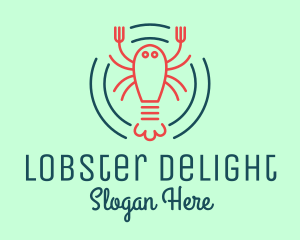 Lobster - Seafood Lobster Plate logo design