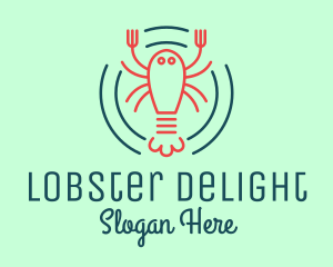 Seafood Lobster Plate logo design