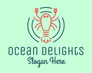 Seafood - Seafood Lobster Plate logo design