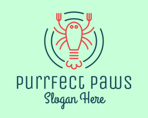 Seafood Lobster Plate logo design