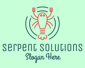 Seafood Lobster Plate logo design