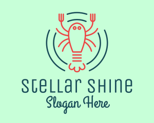 Seafood Lobster Plate logo design