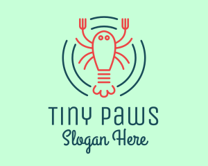 Seafood Lobster Plate logo design