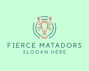 Seafood Lobster Plate logo design