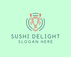 Seafood Lobster Plate logo design