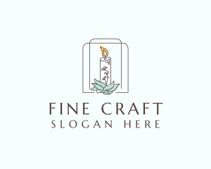 Scented Floral Candle  logo design