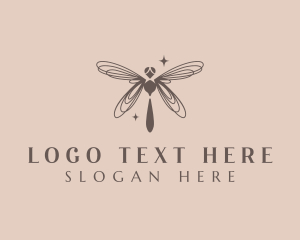 Chic - Stylish Dragonfly Wings logo design