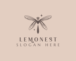 Chic - Stylish Dragonfly Wings logo design