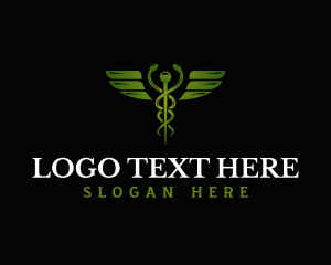 Telemedicine - Medical Caduceus Staff logo design