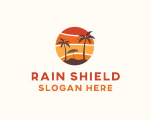 Sunset Beach Vacation logo design