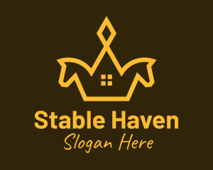 Horse Crown House logo design