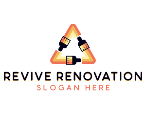 Renovation - Painting Home Renovation logo design