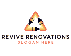 Renovation - Painting Home Renovation logo design