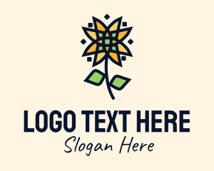 Geometric Sunflower Garden Logo