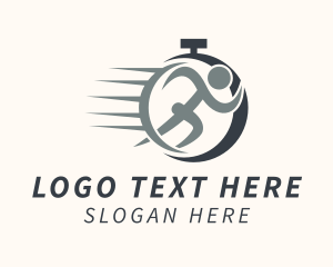 Stopwatch - Fast Human Stopwatch logo design