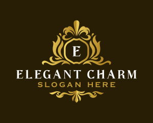 Elegant Decorative Crest logo design