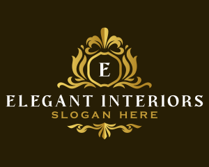 Elegant Decorative Crest logo design