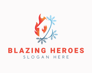 Fire Cooling House logo design