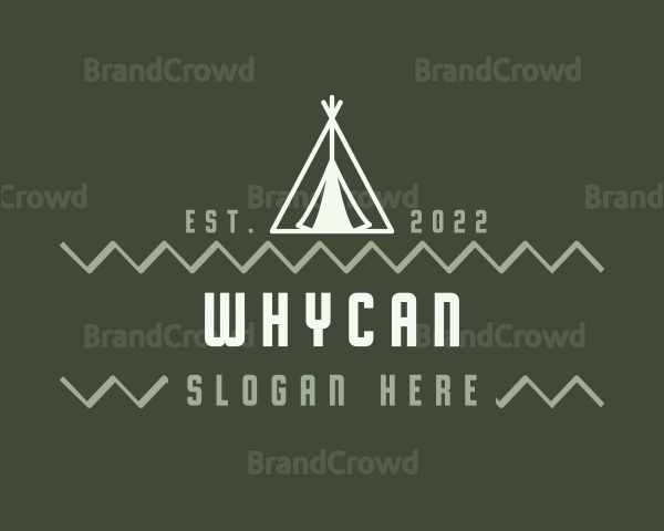 Camping Tent Adventure Logo