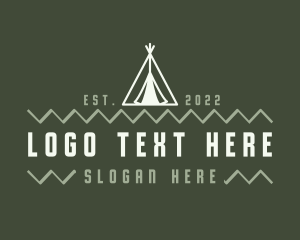 Campsite - Camping Tent Adventure logo design