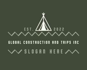 Camping Tent Adventure Logo