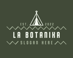 Camping Tent Adventure Logo