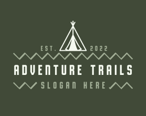 Camping Tent Adventure logo design