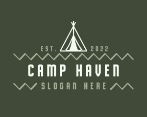 Camping Tent Adventure logo design