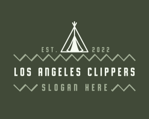 Camper - Camping Tent Adventure logo design