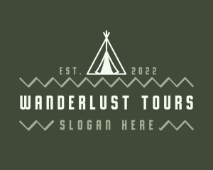 Camping Tent Adventure logo design