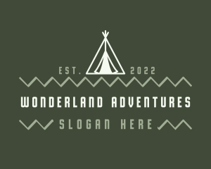 Camping Tent Adventure logo design