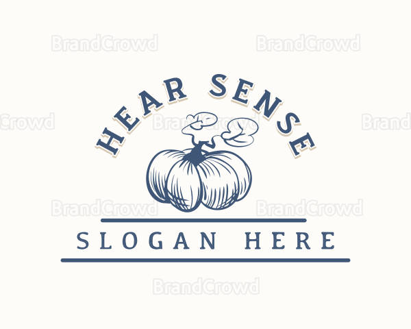 Vegetarian Organic Pumpkin Logo