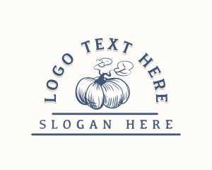 Homesteading - Vegetarian Organic Pumpkin logo design