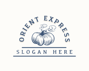 Vegetarian Organic Pumpkin Logo